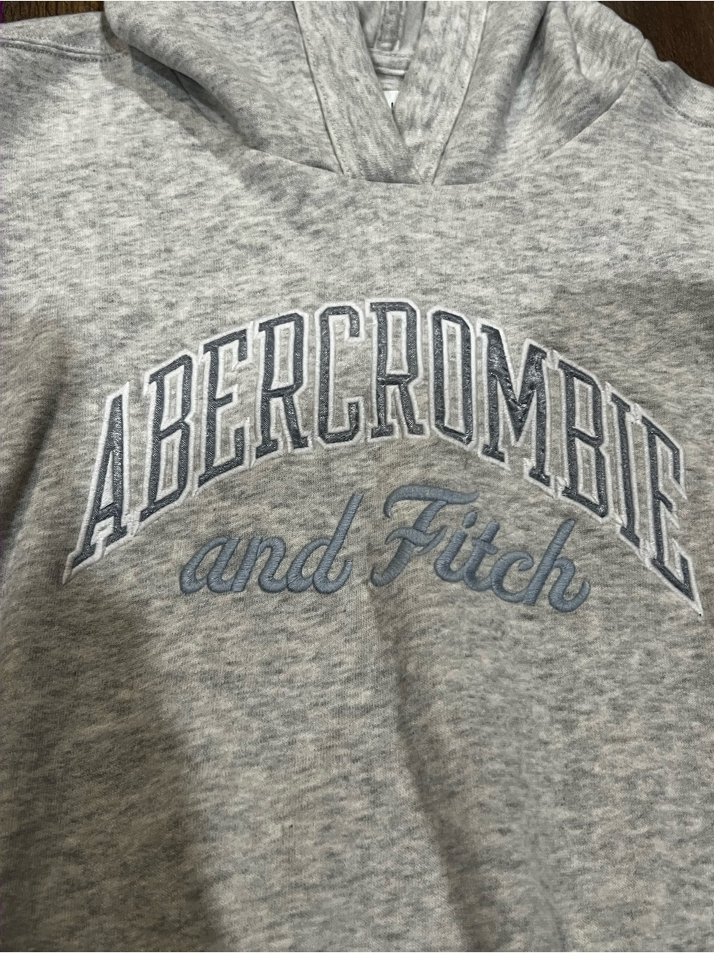 abercrombie kids Gray Crewneck Sweatshirt with Blue Logo